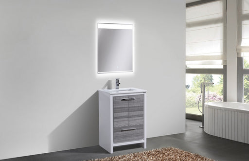 KubeBath | Dolce 24" Ash Gray Modern Bathroom Vanity with White Quartz Counter-Top KubeBath - Vanities KubeBath   