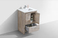 KubeBath | Dolce 24" Nature Wood Modern Bathroom Vanity with White Quartz Counter-Top KubeBath - Vanities KubeBath   