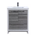 KubeBath | Dolce 30" Ash Gray Modern Bathroom Vanity with White Quartz Counter-Top KubeBath - Vanities KubeBath   