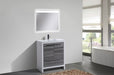 KubeBath | Dolce 30" Ash Gray Modern Bathroom Vanity with White Quartz Counter-Top KubeBath - Vanities KubeBath   