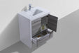 KubeBath | Dolce 30" Ash Gray Modern Bathroom Vanity with White Quartz Counter-Top KubeBath - Vanities KubeBath   