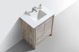 KubeBath | Dolce 30" Nature Wood Modern Bathroom Vanity with White Quartz Counter-Top KubeBath - Vanities KubeBath   