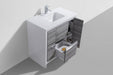 KubeBath | Dolce 36" Ash Gray Modern Bathroom Vanity with White Quartz Counter-Top KubeBath - Vanities KubeBath   