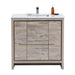 KubeBath | Dolce 36" Nature Wood Modern Bathroom Vanity with White Quartz Counter-Top KubeBath - Vanities KubeBath   