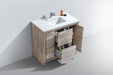 KubeBath | Dolce 36" Nature Wood Modern Bathroom Vanity with White Quartz Counter-Top KubeBath - Vanities KubeBath   