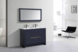 KubeBath | Dolce 48" Double Sink Blue Modern Bathroom Vanity with White Quartz Counter-Top KubeBath - Vanities KubeBath   