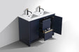 KubeBath | Dolce 48" Double Sink Blue Modern Bathroom Vanity with White Quartz Counter-Top KubeBath - Vanities KubeBath   