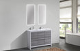 KubeBath | Dolce 48" Double Sink Ash Gray Modern Bathroom Vanity with White Quartz Counter-Top KubeBath - Vanities KubeBath   