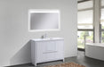 KubeBath | Dolce 48" High Gloss White Modern Bathroom Vanity with White Quartz Counter-Top KubeBath - Vanities KubeBath   