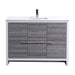 KubeBath | Dolce 48" Ash Gray Modern Bathroom Vanity with White Quartz Counter-Top KubeBath - Vanities KubeBath   