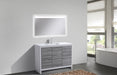 KubeBath | Dolce 48" Ash Gray Modern Bathroom Vanity with White Quartz Counter-Top KubeBath - Vanities KubeBath   