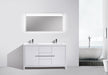 KubeBath | Dolce 60" Double Sink High Gloss White Modern Bathroom Vanity with White Quartz Counter-Top KubeBath - Vanities KubeBath   