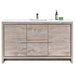 KubeBath | Dolce 60" Nature Wood Modern Bathroom Vanity with White Quartz Counter-Top KubeBath - Vanities KubeBath   