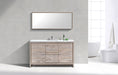 KubeBath | Dolce 60" Nature Wood Modern Bathroom Vanity with White Quartz Counter-Top KubeBath - Vanities KubeBath   