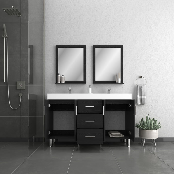 Alya Bath | Ripley 60" Black Double vanity with Sink (Free Standing) Alya Bath - Vanities Alya Bath   