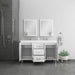 Alya Bath | Ripley 60" White Double vanity with Sink (Free Standing) Alya Bath - Vanities Alya Bath   