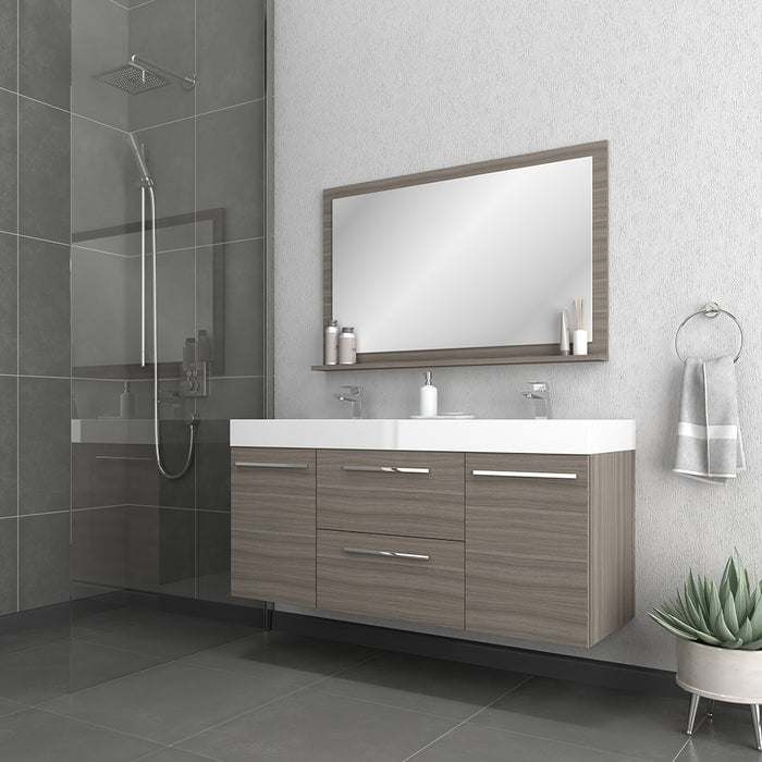 Alya Bath | Ripley 60" Gray Double Vanity with Sink (Wall Mounted) Alya Bath - Vanities Alya Bath   