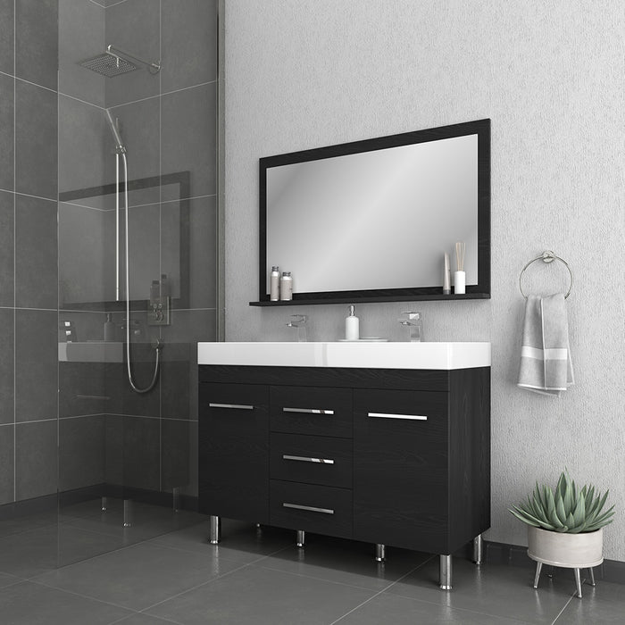 Alya Bath | Ripley 48" Black Double Vanity with Sink (Free Standing) Alya Bath - Vanities Alya Bath   