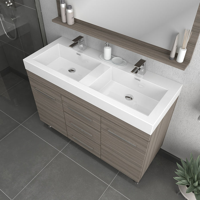 Alya Bath | Ripley 48" Gray Double Vanity with Sink (Free Standing) Alya Bath - Vanities Alya Bath   