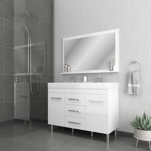 Alya Bath | Ripley 48" White Double Vanity with Sink (Free Standing) Alya Bath - Vanities Alya Bath   