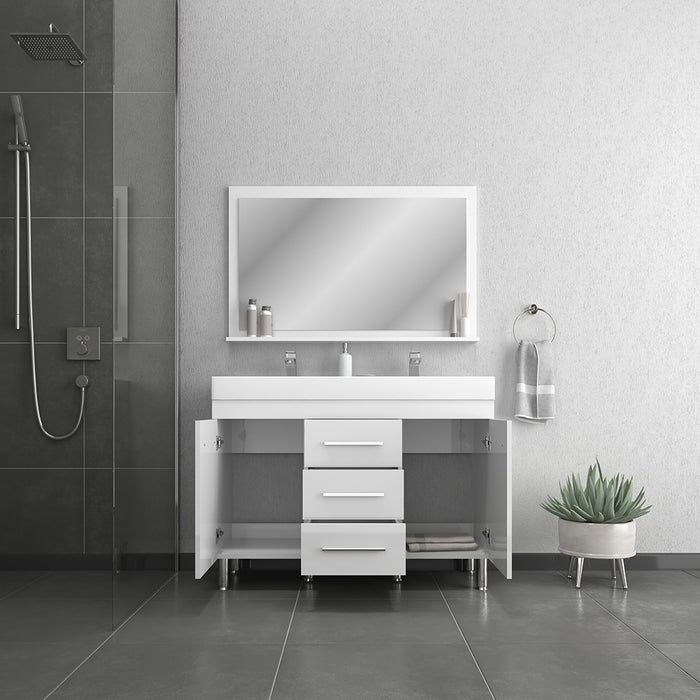 Alya Bath | Ripley 48" White Double Vanity with Sink (Free Standing) Alya Bath - Vanities Alya Bath   