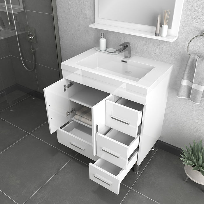 Alya Bath | Ripley 30" White Vanity with Sink (Free Standing) Alya Bath - Vanities Alya Bath   