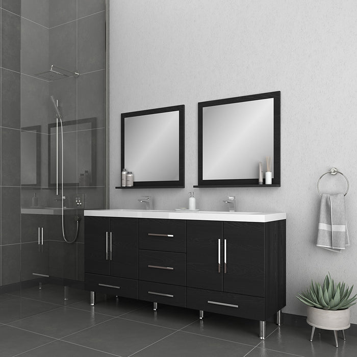 Alya Bath | Ripley 72" Black Double Vanity with Sink (Free Standing) Alya Bath - Vanities Alya Bath   