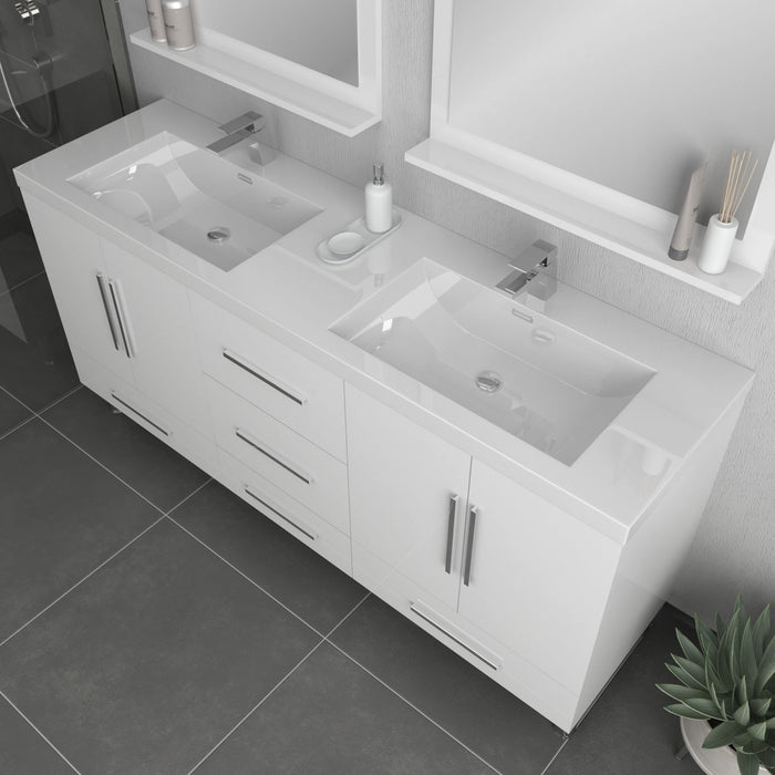 Alya Bath | Ripley 72" White Double Vanity with Sink (Free Standing) Alya Bath - Vanities Alya Bath   