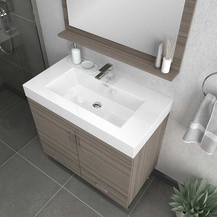 Alya Bath | Ripley 36" Gray Vanity with Sink (Free Standing) Alya Bath - Vanities Alya Bath   