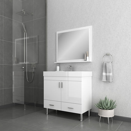 Alya Bath | Ripley 36" White Vanity with Sink (Free Standing) Alya Bath - Vanities Alya Bath   