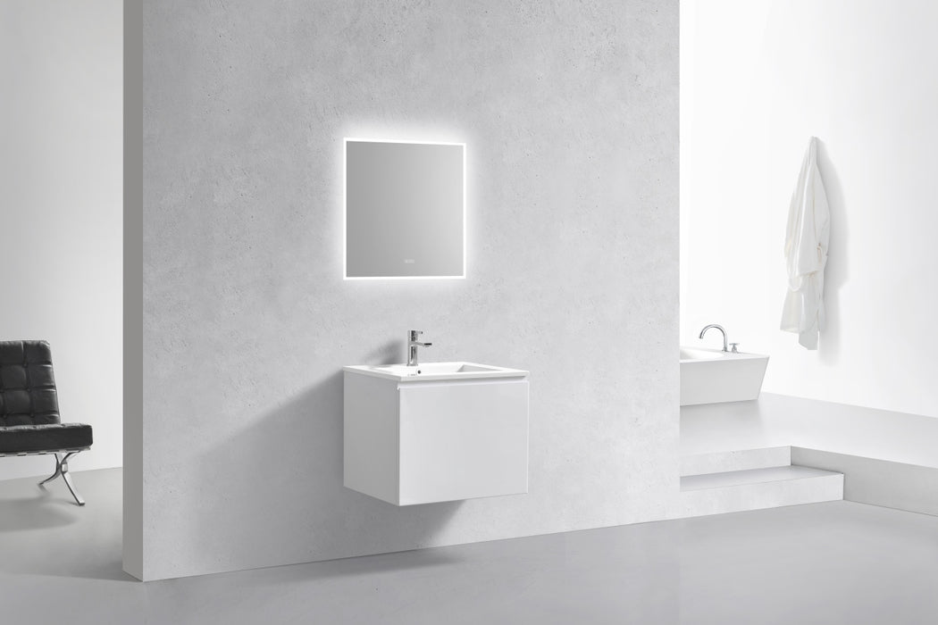 KubeBath | Balli 24'' Wall Mount Modern Bathroom Vanity in Gloss White Finish KubeBath - Vanities KubeBath   