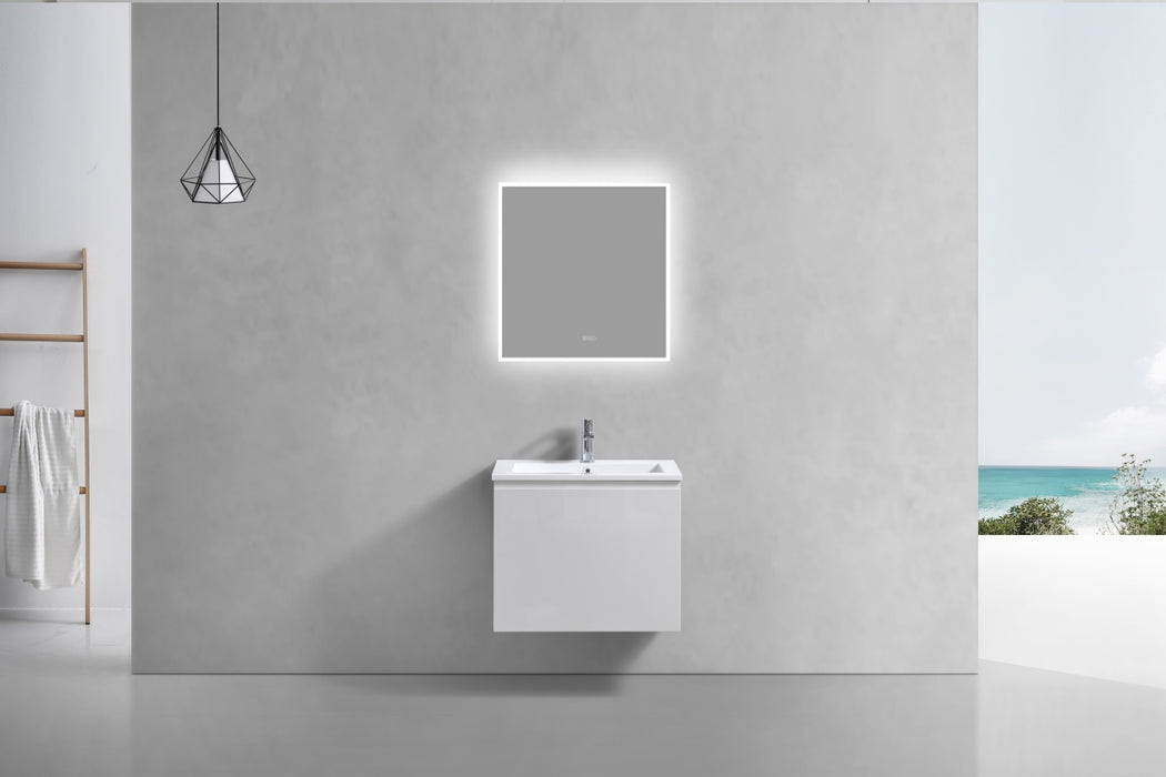 KubeBath | Balli 24'' Wall Mount Modern Bathroom Vanity in Gloss White Finish KubeBath - Vanities KubeBath   