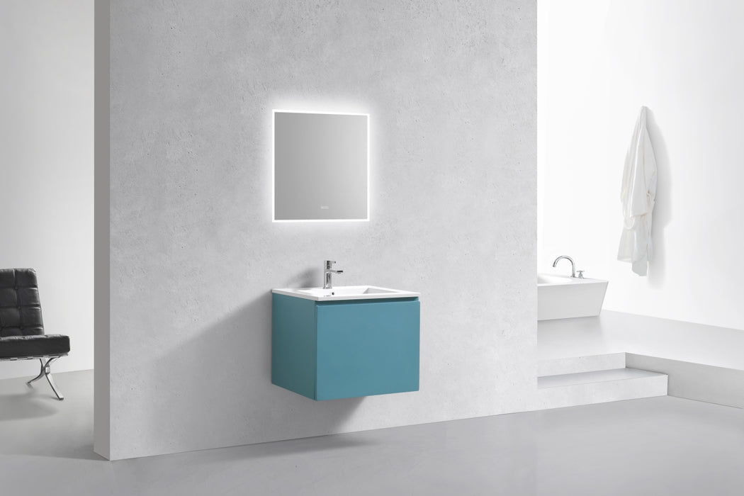 KubeBath | Balli 24'' Wall Mount Modern Bathroom Vanity in Teal Green Finish KubeBath - Vanities KubeBath   