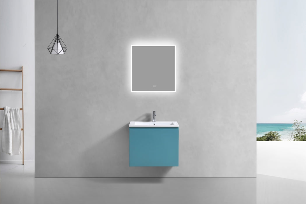 KubeBath | Balli 24'' Wall Mount Modern Bathroom Vanity in Teal Green Finish KubeBath - Vanities KubeBath   