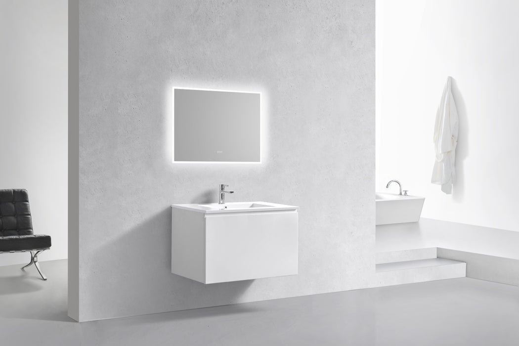 KubeBath | Balli 32'' Wall Mount Modern Bathroom Vanity in Gloss White Finish KubeBath - Vanities KubeBath   