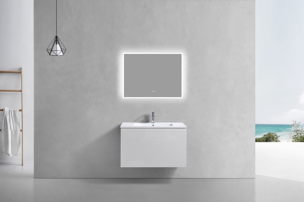 KubeBath | Balli 32'' Wall Mount Modern Bathroom Vanity in Gloss White Finish KubeBath - Vanities KubeBath   