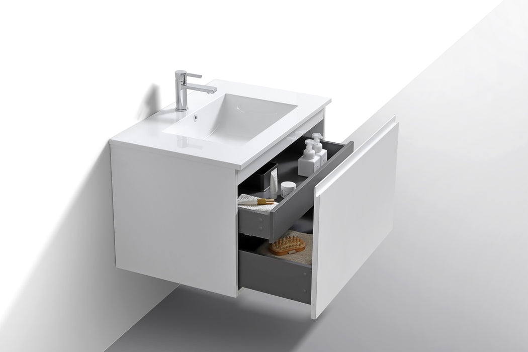 KubeBath | Balli 32'' Wall Mount Modern Bathroom Vanity in Gloss White Finish KubeBath - Vanities KubeBath   