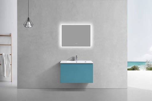 KubeBath | Balli 32'' Wall Mount Modern Bathroom Vanity in Teal Green Finish KubeBath - Vanities KubeBath   