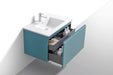 KubeBath | Balli 32'' Wall Mount Modern Bathroom Vanity in Teal Green Finish KubeBath - Vanities KubeBath   