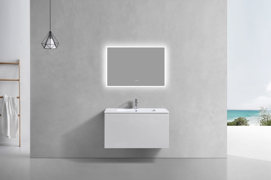 KubeBath | Balli 36'' Wall Mount Modern Bathroom Vanity in Gloss White Finish KubeBath - Vanities KubeBath   