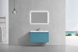 KubeBath | Balli 36'' Wall Mount Modern Bathroom Vanity in Teal Green Finish KubeBath - Vanities KubeBath   