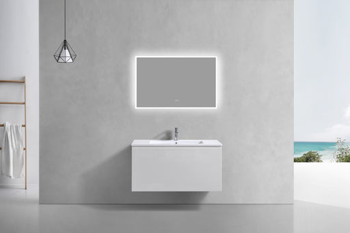 KubeBath | Balli 40'' Wall Mount Modern Bathroom Vanity in Gloss White Finish KubeBath - Vanities KubeBath   