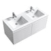 KubeBath | Balli 48'' Double SinkWall Mount Modern Bathroom Vanity in Gloss White Finish KubeBath - Vanities KubeBath   