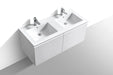 KubeBath | Balli 48'' Double SinkWall Mount Modern Bathroom Vanity in Gloss White Finish KubeBath - Vanities KubeBath   