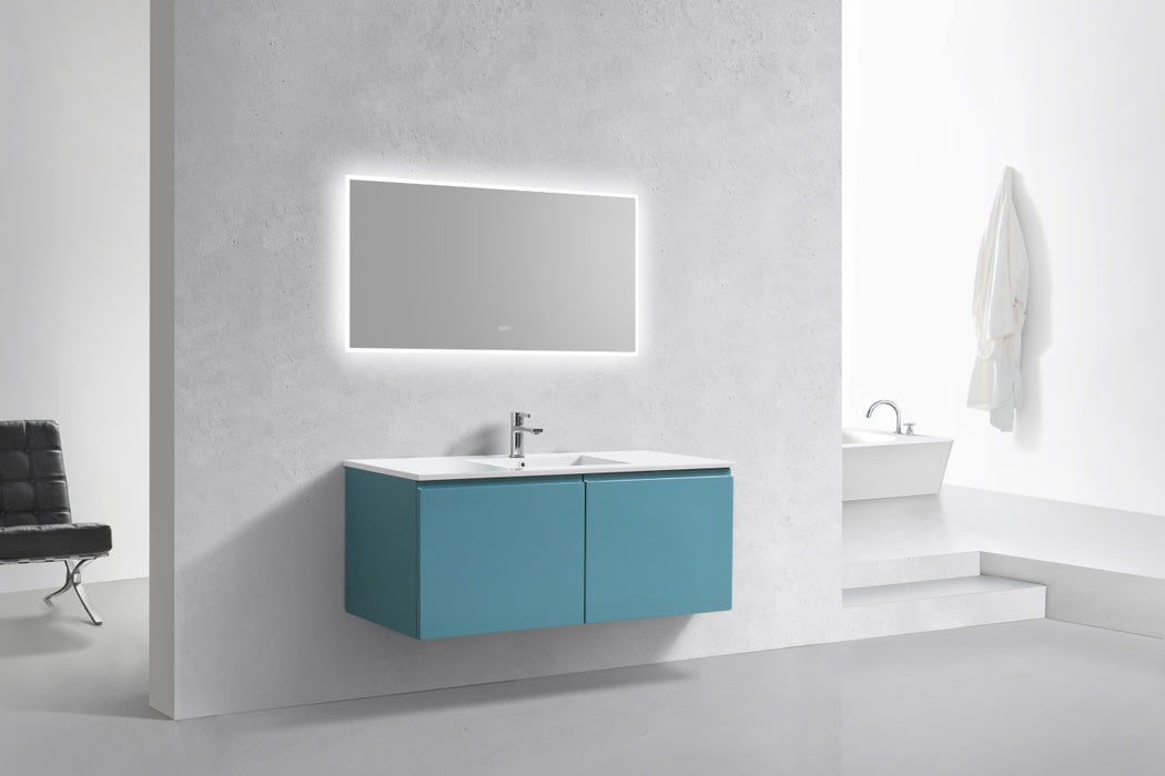 KubeBath | Balli 48'' Single Sink Wall Mount Modern Bathroom Vanity in Teal Green Finish KubeBath - Vanities KubeBath   