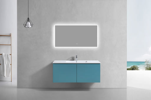 KubeBath | Balli 48'' Single Sink Wall Mount Modern Bathroom Vanity in Teal Green Finish KubeBath - Vanities KubeBath   