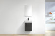 KubeBath | Bliss 16" Gray Oak Wall Mount Modern Bathroom Vanity KubeBath - Vanities KubeBath   