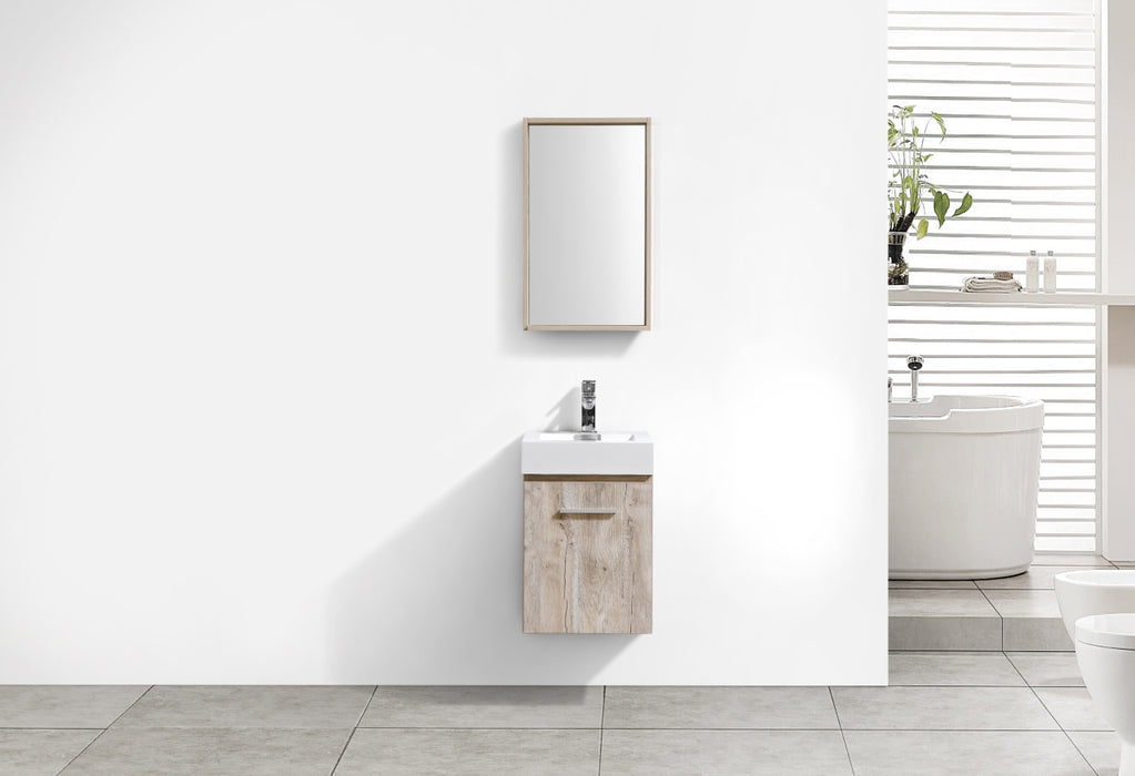 KubeBath | Bliss 16" Nature Wood Wall Mount Modern Bathroom Vanity KubeBath - Vanities KubeBath   