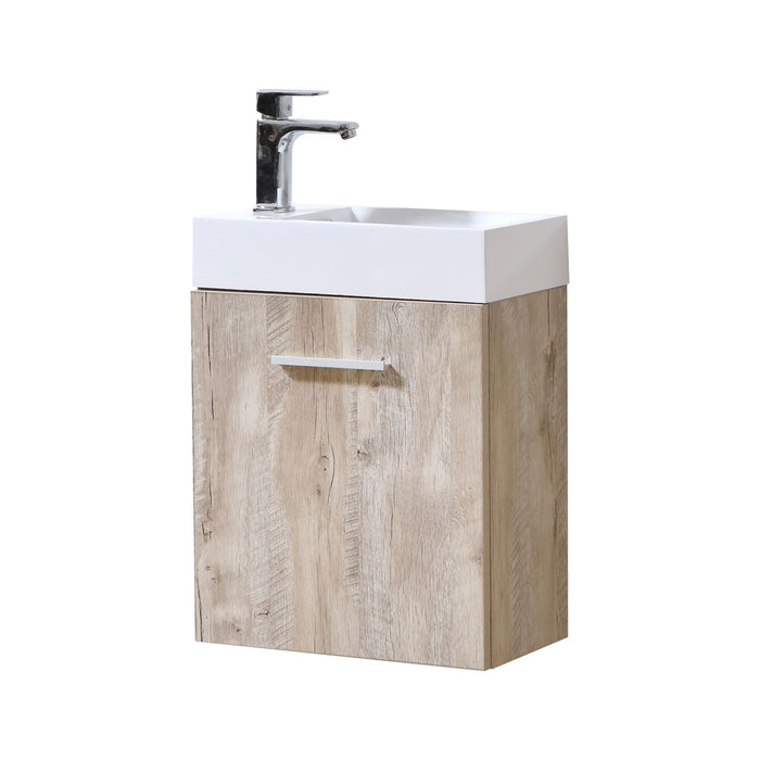 KubeBath | Bliss 18" Nature Wood Wall Mount Modern Bathroom Vanity KubeBath - Vanities KubeBath   