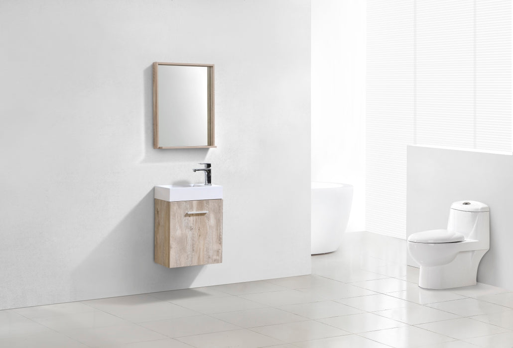 KubeBath | Bliss 18" Nature Wood Wall Mount Modern Bathroom Vanity KubeBath - Vanities KubeBath   